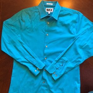 Express 1MX Extra Slim Fit Long Sleeve Button Down